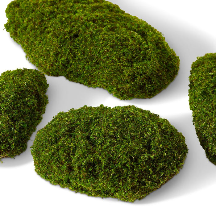 Moss Pad Assorted Pack of 6 - Dark Green, 33cm (H)