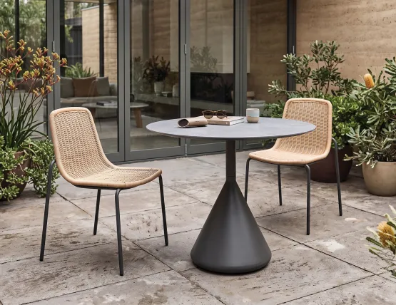 Cenote Rattan Dining Chair - Outdoor - Charcoal