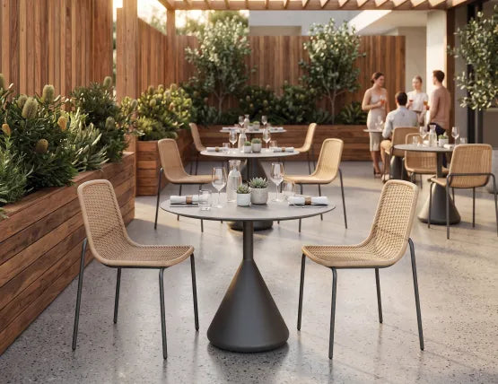 Cenote Rattan Dining Chair - Outdoor - Charcoal