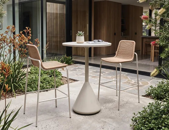 Cenote Rattan Bar Stool - Outdoor - Latte, 103cm H