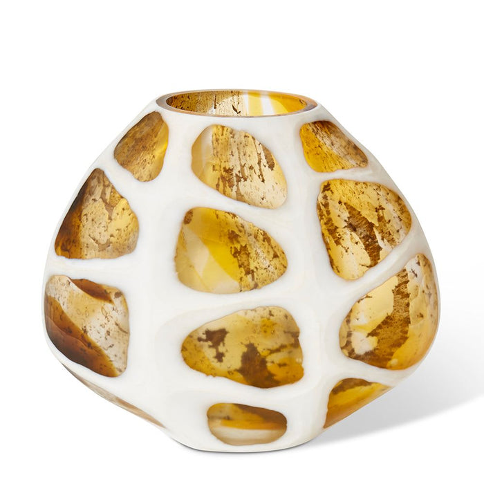 Phomello Vase - Brown/White, 18cm (H)