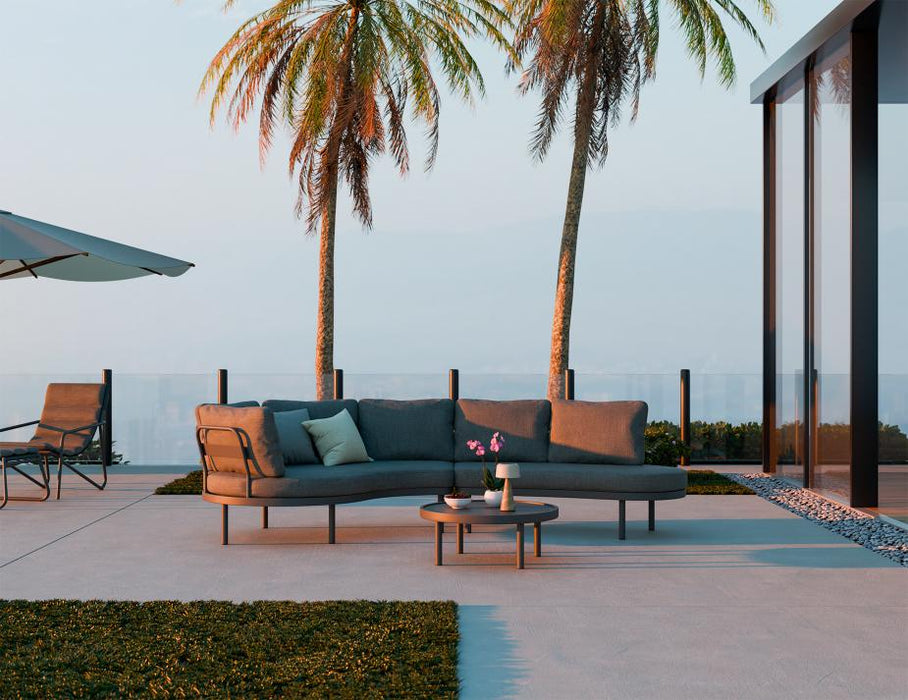 Aluna Sofa Right End Open - Charcoal - Outdoor