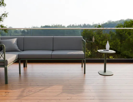 Deck Side Table - Outdoor - Eucalyptus Green, Aluminium, 52cm W