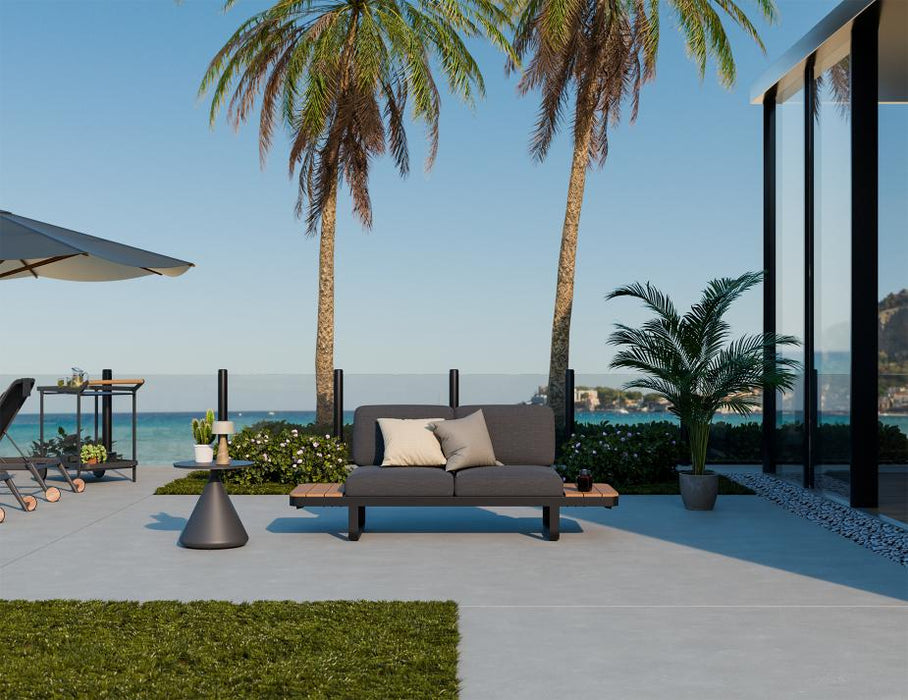 Delmar Config B - Outdoor - Charcoal - Granite Grey Cushions
