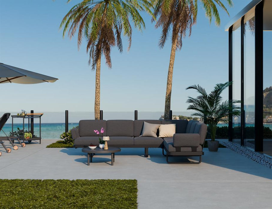Delmar Config E - Outdoor - Charcoal - Granite Grey Cushions
