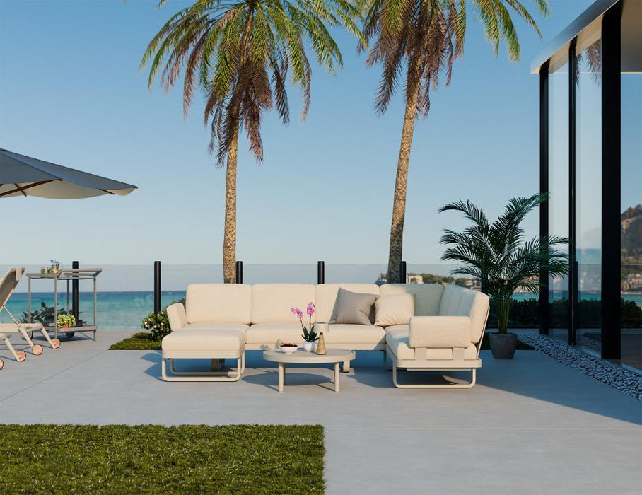 Delmar Config F - Outdoor - Latte - Husk Cushions