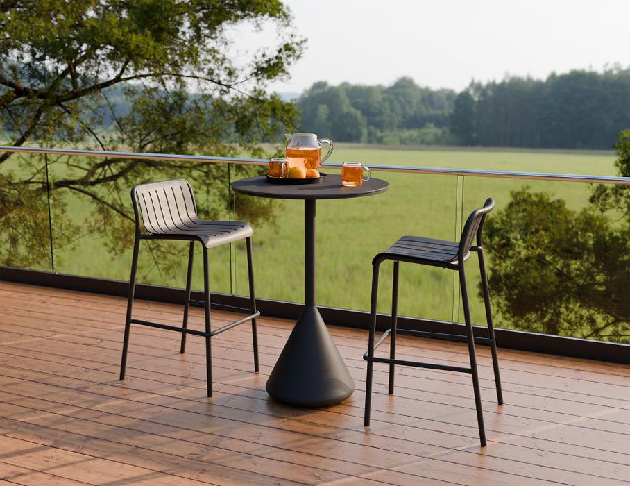 Kora High Bar Table - Outdoor - Charcoal - Basalt Ceramic Top