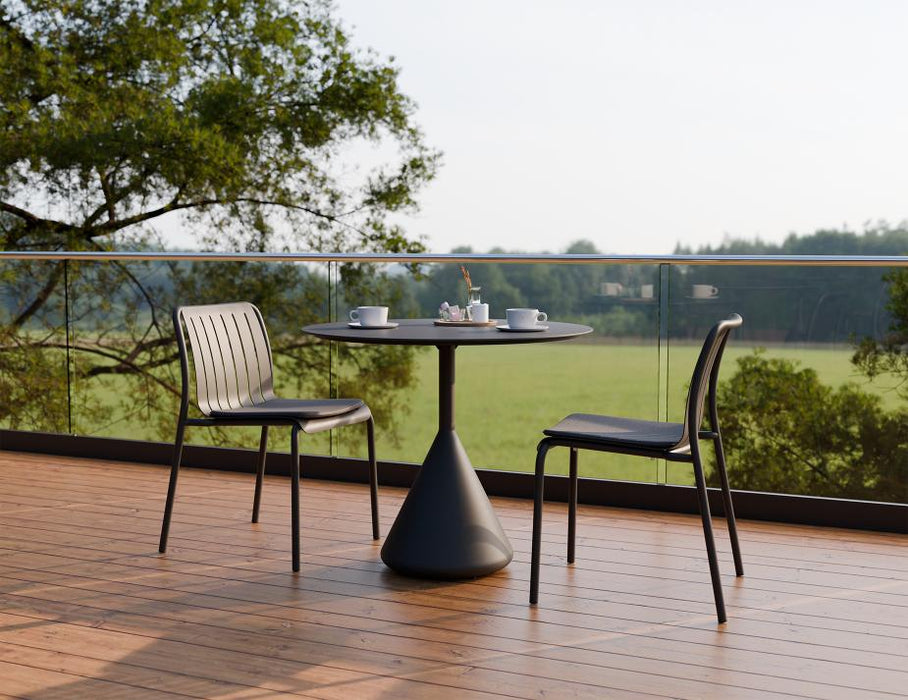 Kora Cafe Table 90cm Dia - Outdoor - Charcoal