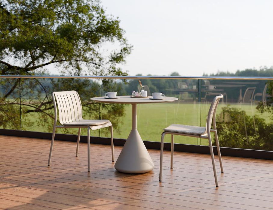 Kora Cafe Table 90cm Dia - Outdoor - Latte