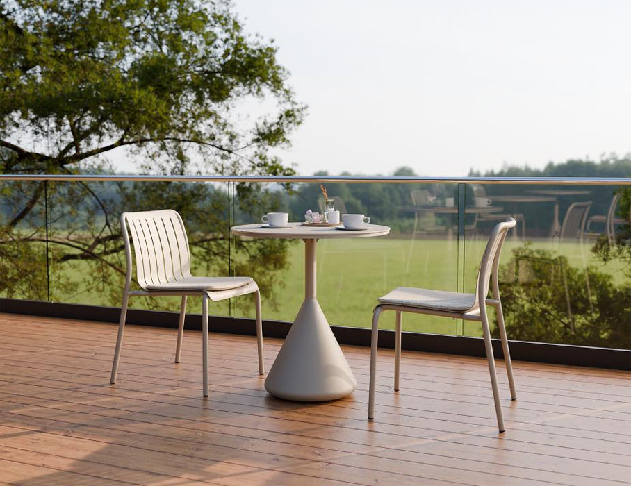 Kora Cafe Table 71cm Dia - Outdoor - Latte