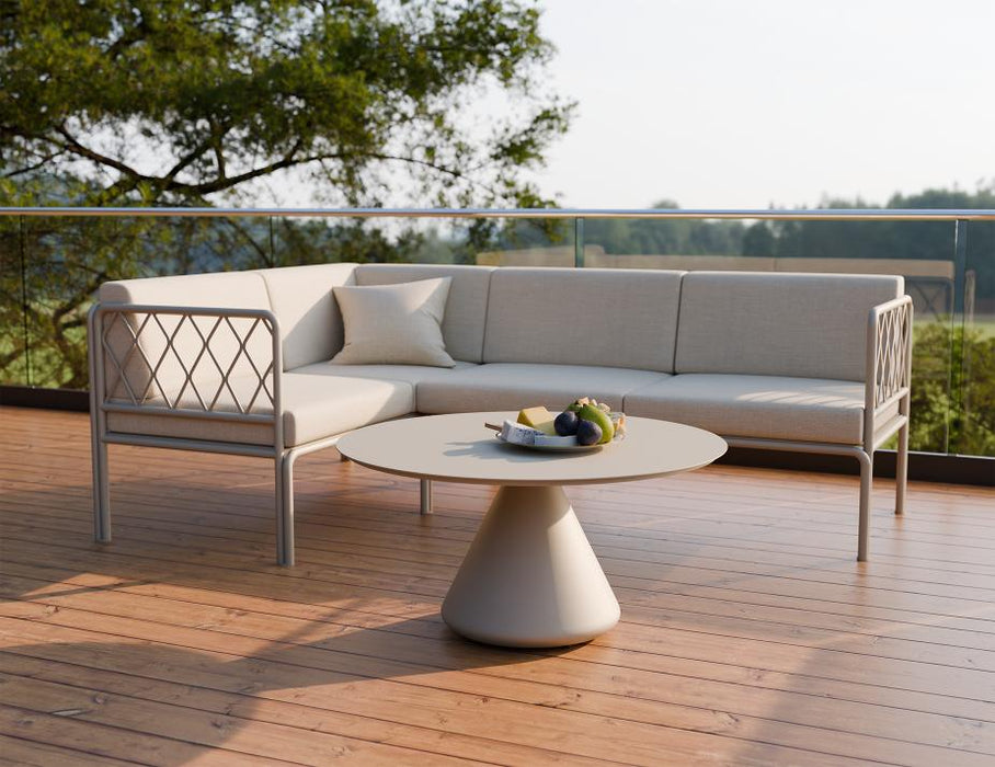 Kora Coffee Table 90cm Dia - Outdoor - Latte