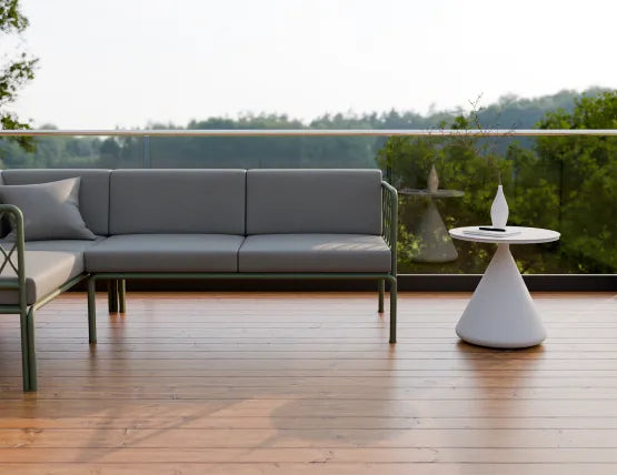 Kora Side Table - Outdoor - White, Aluminium, 50cm W