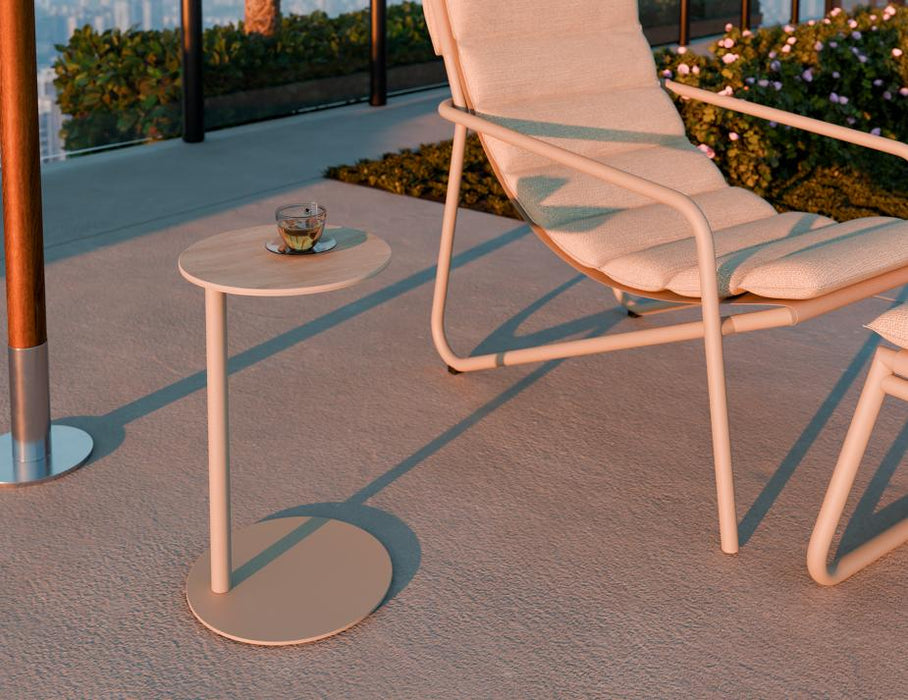Lira Side Table - Outdoor - Latte - Dune Ceramic