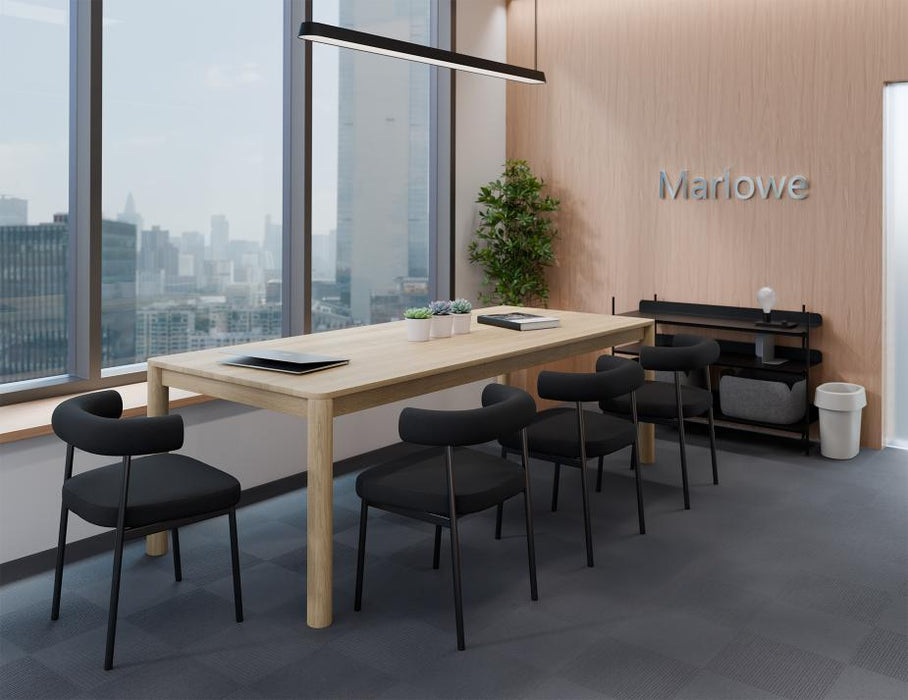 Marlowe Dining Chair - Black Legs - Anthracite Fabric