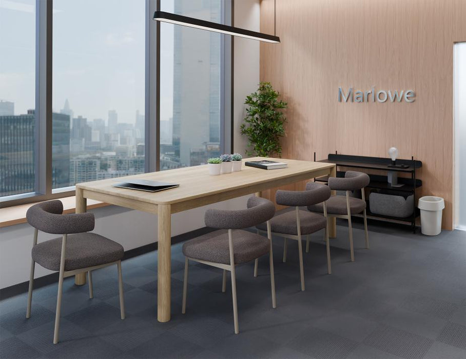 Marlowe Dining Chair - Grey Legs - Oyster Grey Fabric