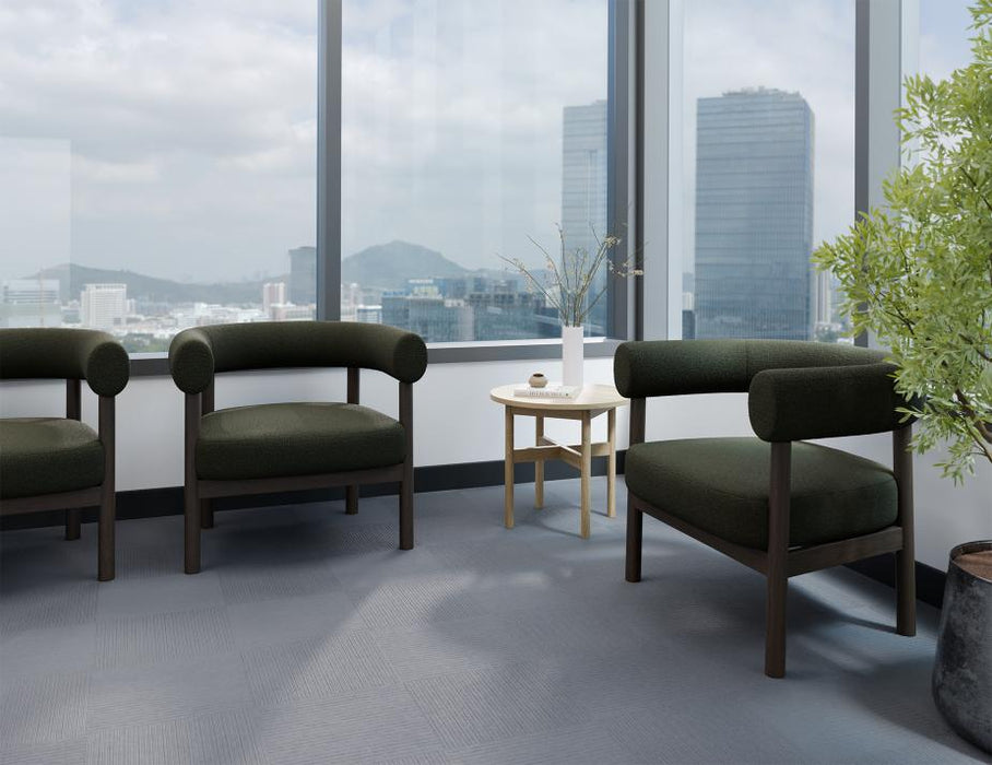 Marlowe Occasional Chair - Smoked Oak Legs - Hunter Green Fabric