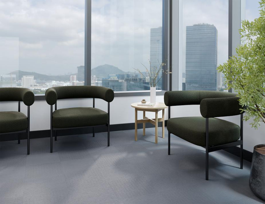 Marlowe Occasional Chair - Black Legs - Hunter Green Fabric