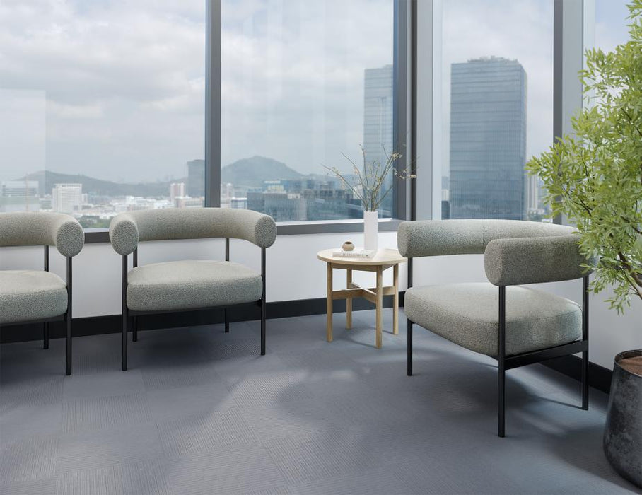 Marlowe Occasional Chair - Black Legs - Ivory Cream Fabric