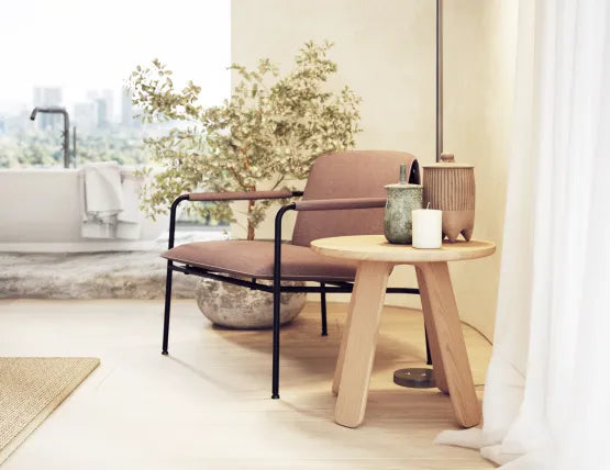 Mateo Side Table - Round - Natural Ash - 50cm