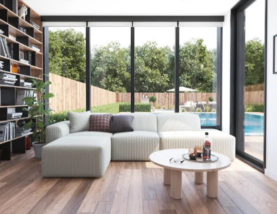 Monaco Sofa - Config A with Left Open End - Custom Upholstered - Category A Upholstery, Wood, 231cm W