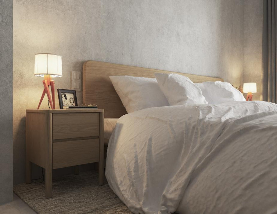 Nordica Bed Frame - Solid Oak - Queen