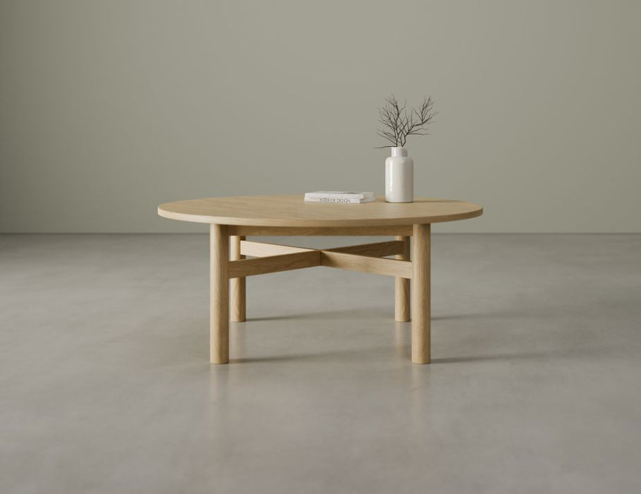 Nordica Coffee Table - Round - 96Dia - Solid Oak