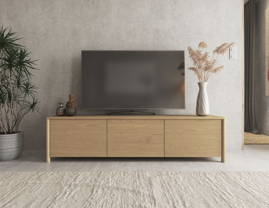 Nordica TV Unit - Solid Oak - 180cm