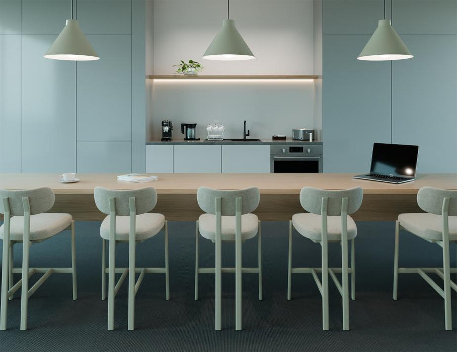 Nova Kitchen Stool - Dove Legs - Shell Fabric