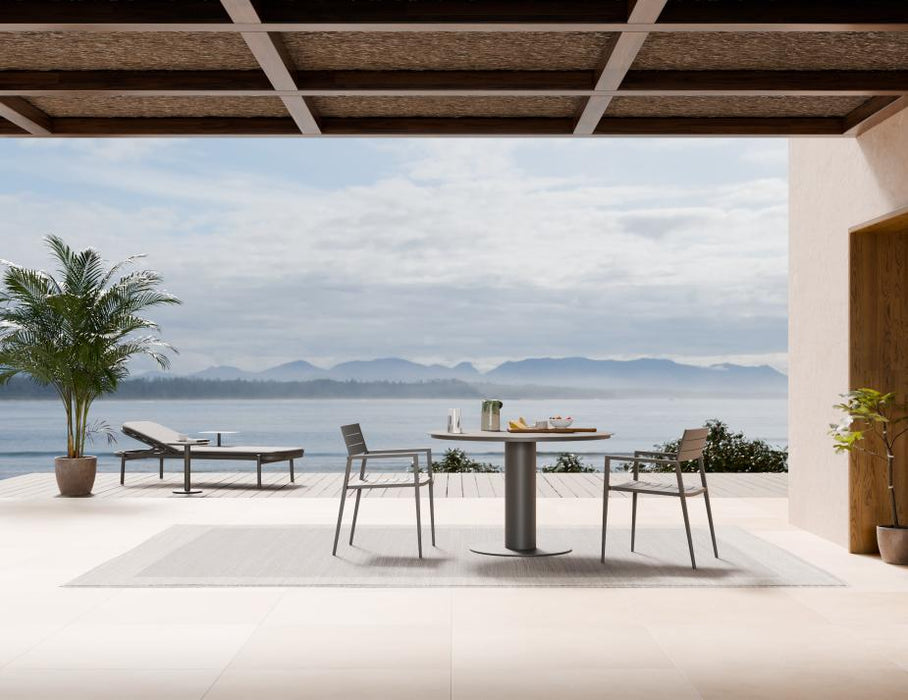 Loma Dining Table Charcoal 120cm - Outdoor - Basalt Ceramic Top