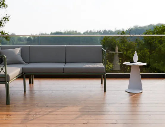 Roam Side Table - Outdoor - White, Aluminium, 40.5cm W