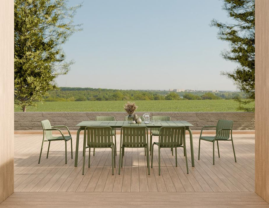 Roku Outdoor Dining Set - Matte Eucalyptus Green