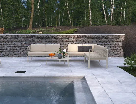 Seville 2 Seater Sofa - Latte - Outdoor, Aluminium, 147cm W
