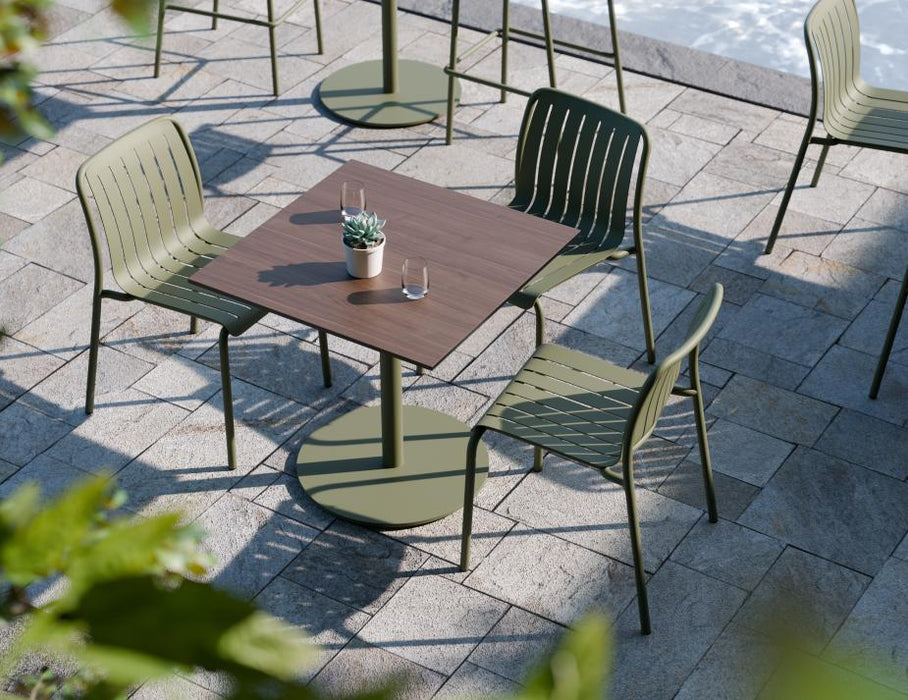 Roku Solara Compact Laminate Cafe Table - Outdoor - Eucalyptus Green - 65 Dia Top