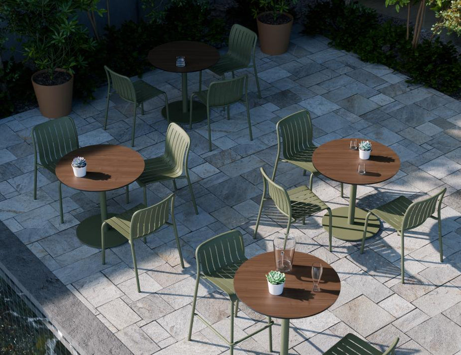 Roku Solara Compact Laminate Cafe Table - Outdoor - Eucalyptus Green - 80x80 Top