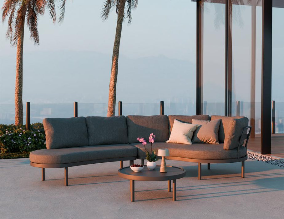 Aluna Sofa Left End Open - Charcoal - Outdoor