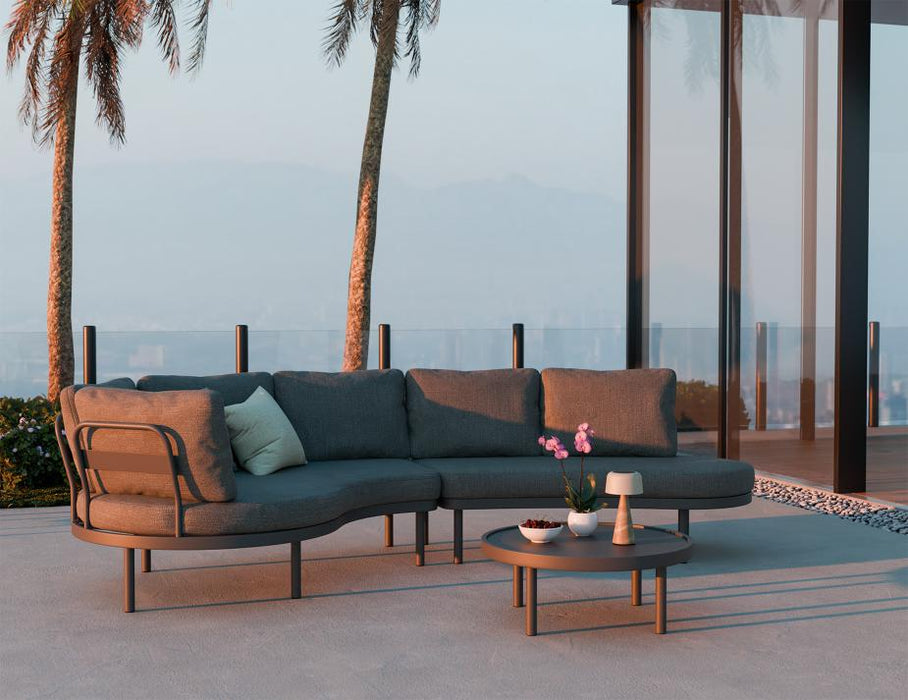 Aluna Sofa Right End Open - Charcoal - Outdoor