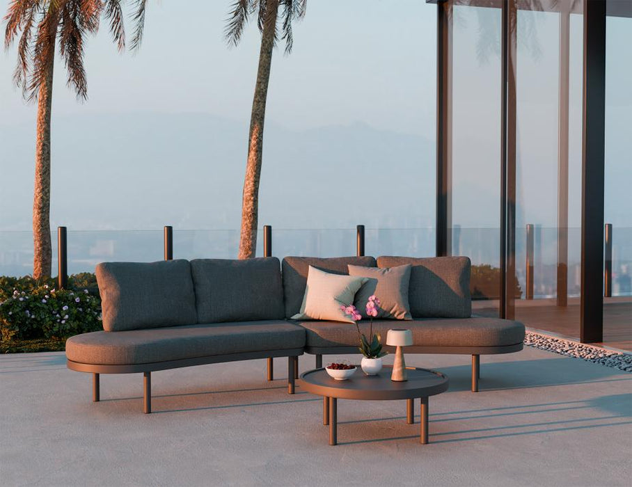 Aluna Sofa Open Ends - Charcoal - Outdoor