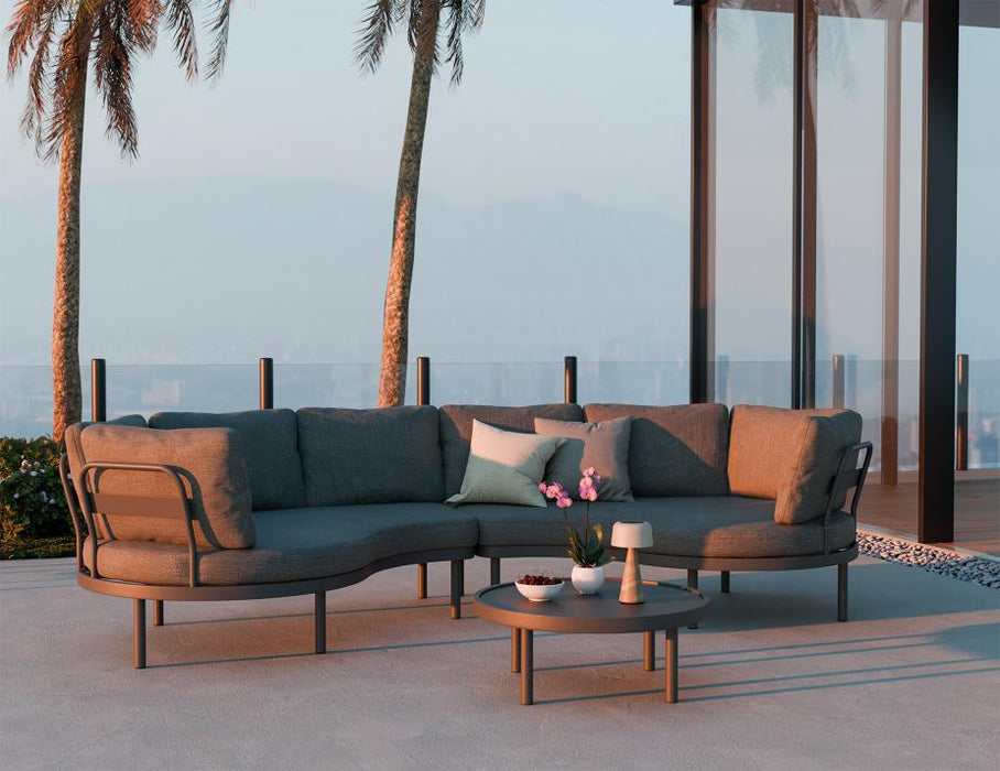 Aluna Sofa Return Ends - Charcoal - Outdoor