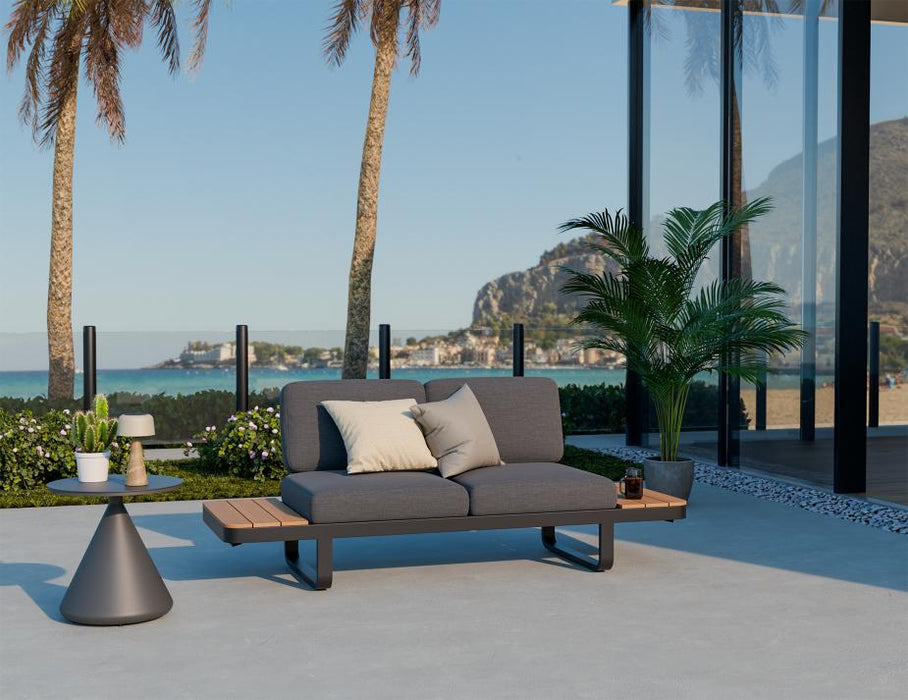 Delmar Config B - Outdoor - Charcoal - Granite Grey Cushions