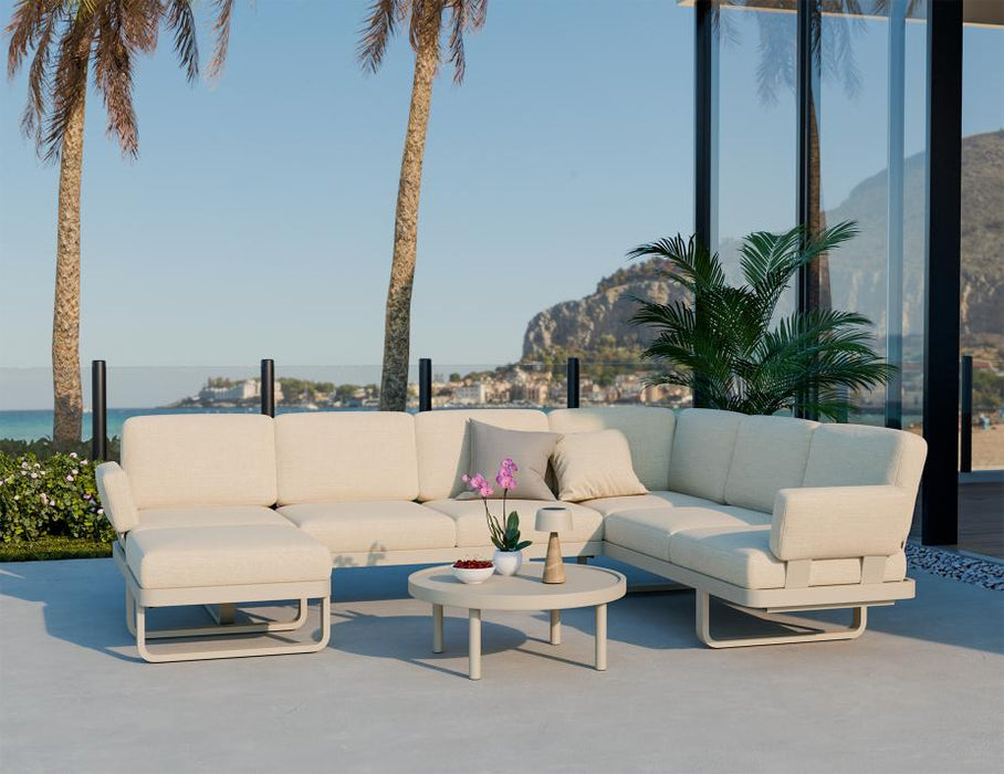 Delmar Config F - Outdoor - Latte - Husk Cushions