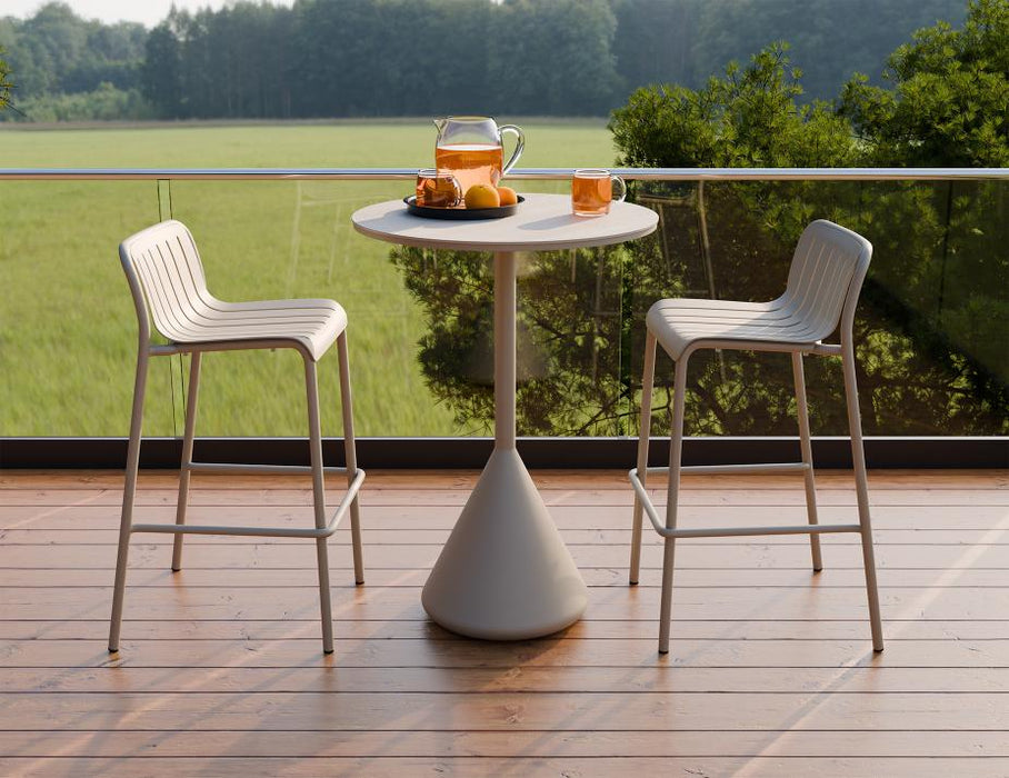 Kora High Bar Table - Outdoor - Latte - Dune Ceramic Top