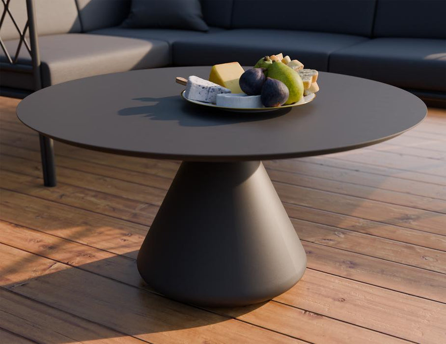Kora Coffee Table 90cm Dia - Outdoor - Charcoal