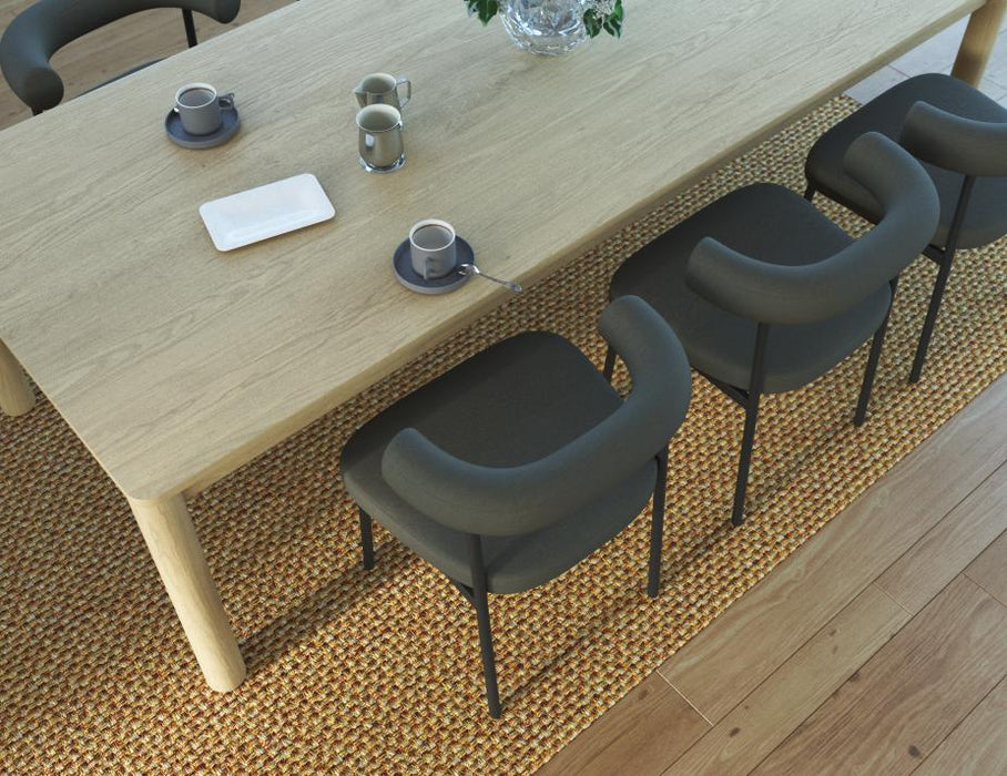 Marlowe Dining Chair - Black Legs - Forest Green Fabric