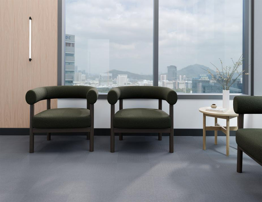 Marlowe Occasional Chair - Smoked Oak Legs - Hunter Green Fabric