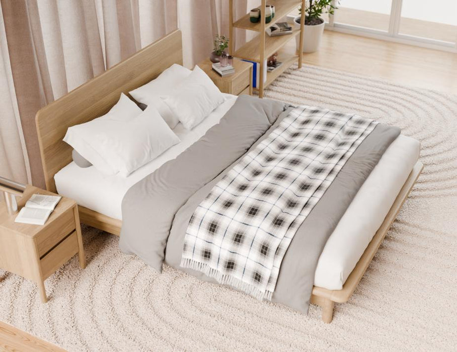 Nordica Bed Frame - Solid Oak - Queen