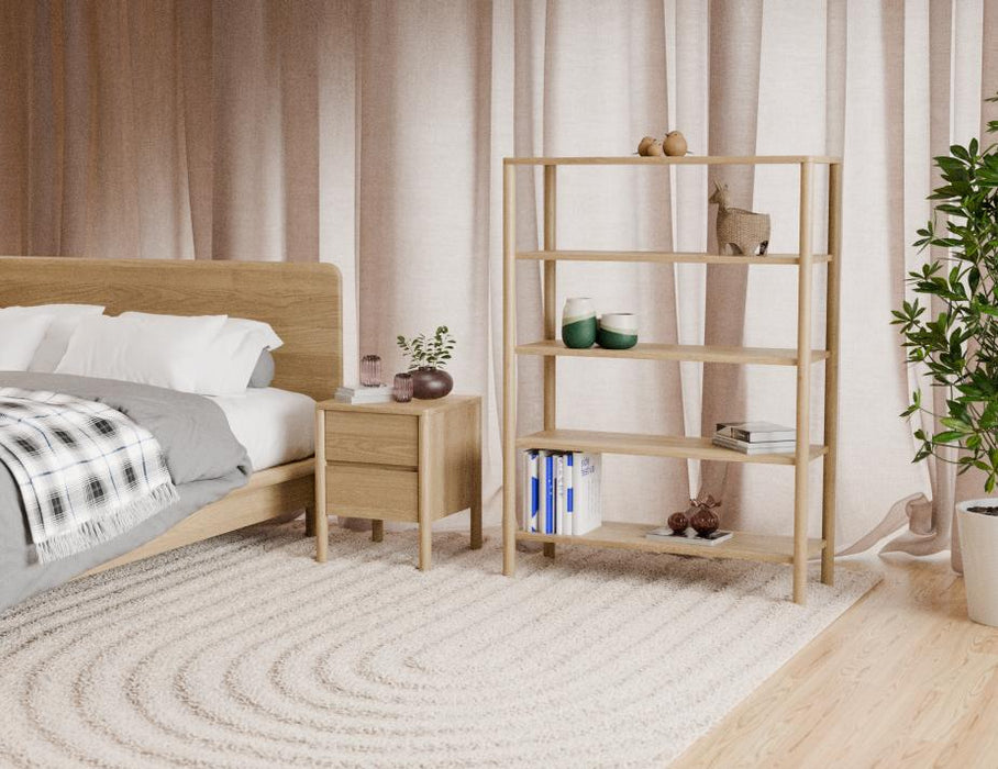 Nordica Bed Frame - Solid Oak - Queen