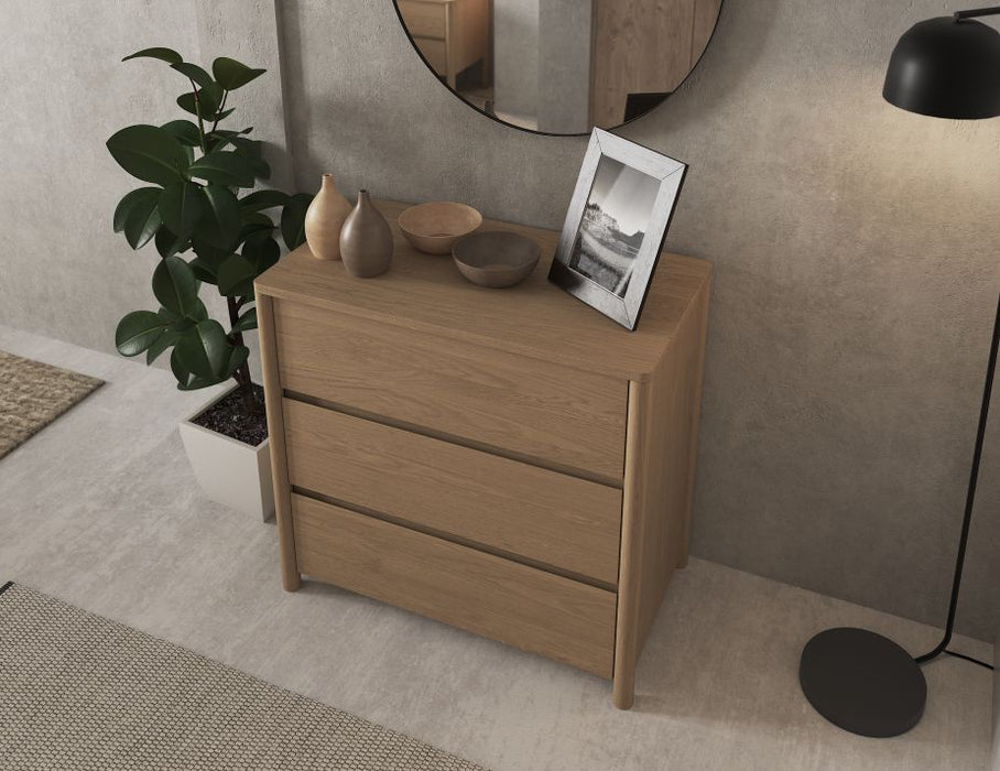 Nordica Chest of Drawers - Solid Oak - 80cm