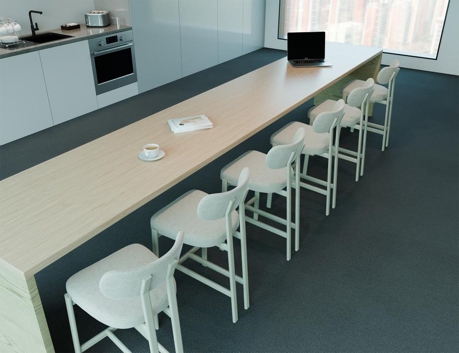 Nova Kitchen Stool - Dove Legs - Shell Fabric