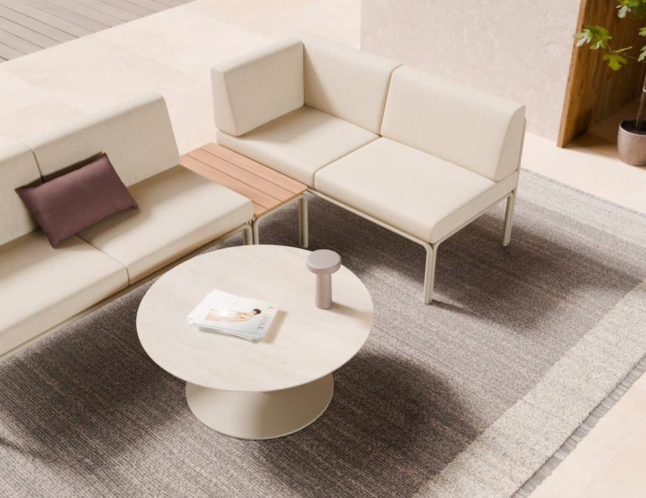 Loma Coffee Table Latte 90cm - Outdoor - Dune Ceramic Top