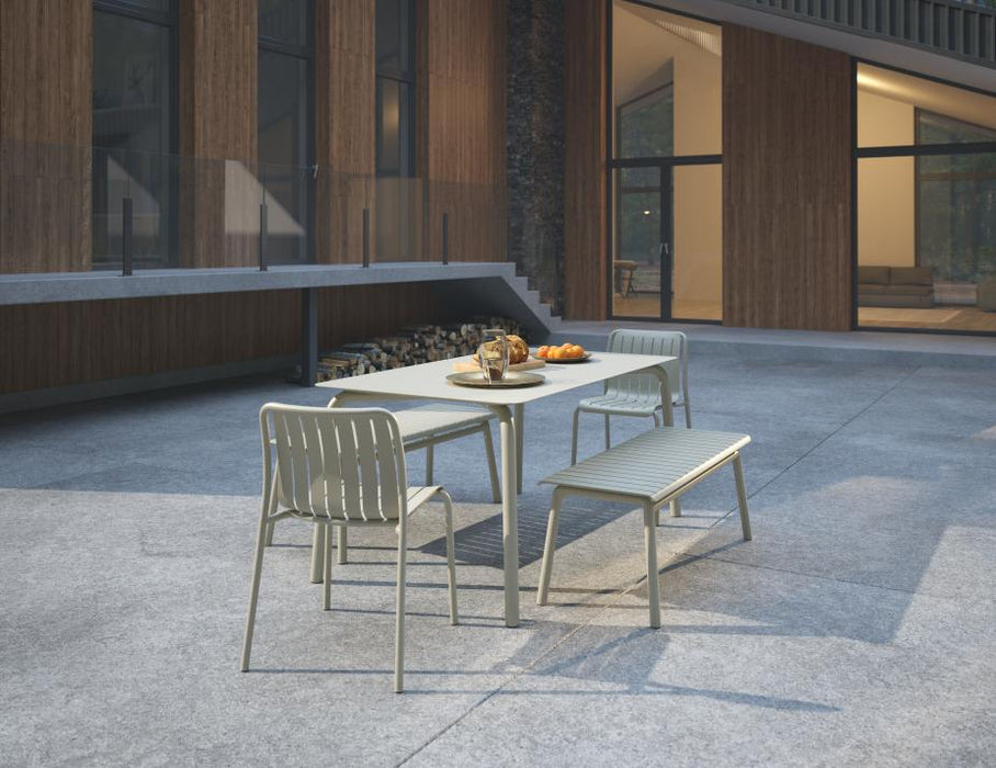 Roku Bench 120cm - Outdoor - Latte - Bench with Granite Grey Cushion